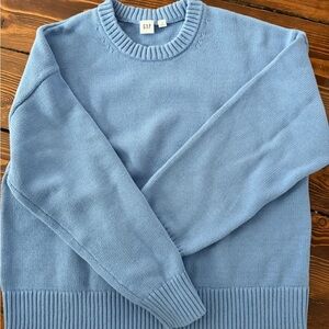 GAP factory women’s 100% cotton Blue Crewneck Sweater